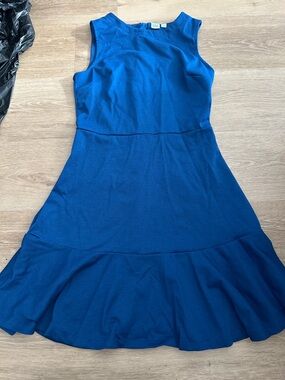 GAP Sleeveless Flared Midi Dress in Royal Blue
